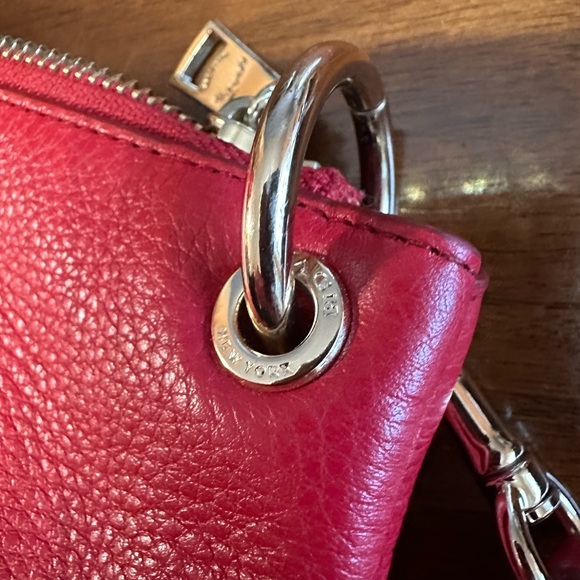 Coach Charlie Cherry Red Leather Bag. EUC - Picture 5 of 13